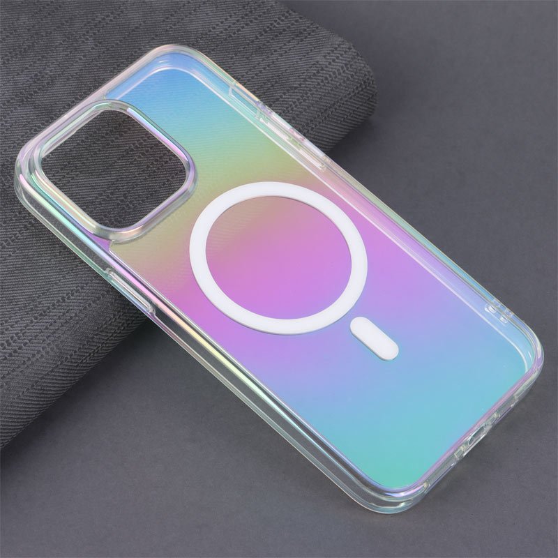 قاب شفاف هولوگرامی PC Creative Case مگ سیف iPhone 15 Pro Max