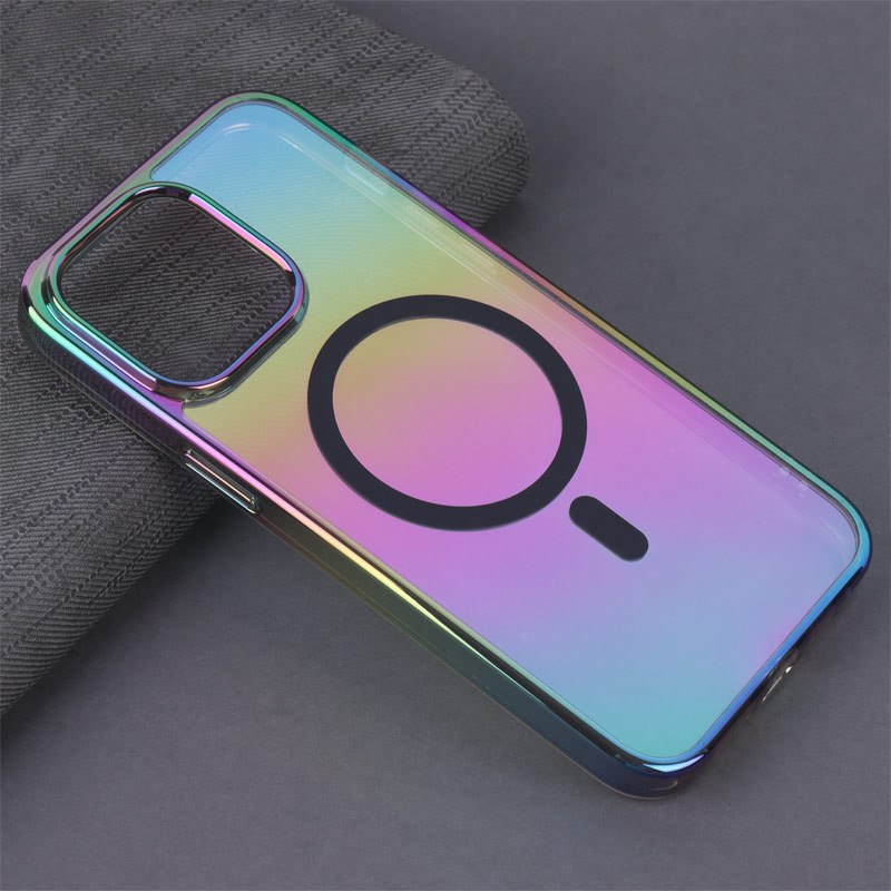 قاب شفاف هولوگرامی PC Creative Case مگ سیف iPhone 15 Pro Max