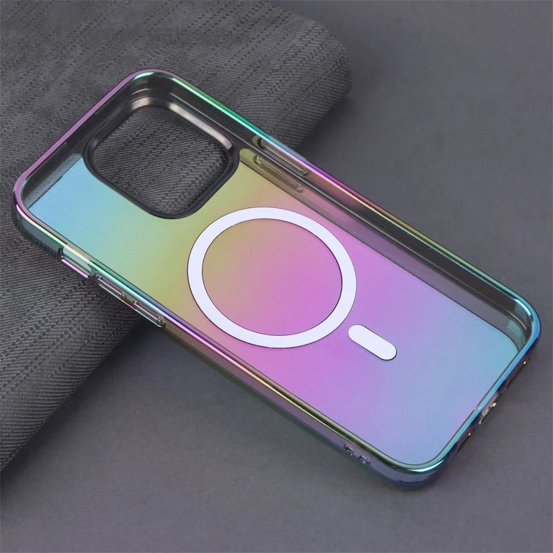 قاب شفاف هولوگرامی PC Creative Case مگ سیف iPhone 15 Pro Max