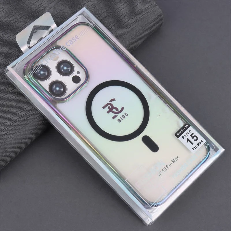قاب شفاف هولوگرامی PC Creative Case مگ سیف iPhone 15 Pro Max