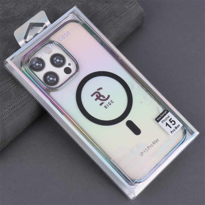 قاب شفاف هولوگرامی PC Creative Case مگ سیف iPhone 15 Pro Max