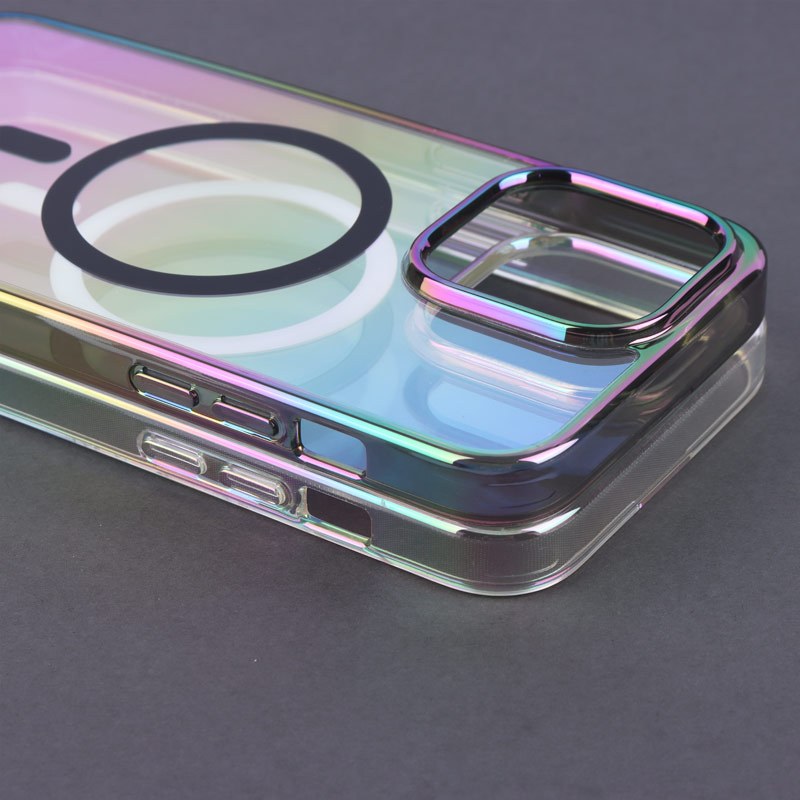 قاب شفاف هولوگرامی PC Creative Case مگ سیف iPhone 15 Pro Max