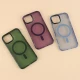 قاب PC شفاف دور طرحدار مگ سیف iPhone 13 / 14