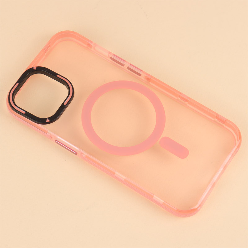 قاب PC شفاف دور طرحدار مگ سیف iPhone 13 / 14