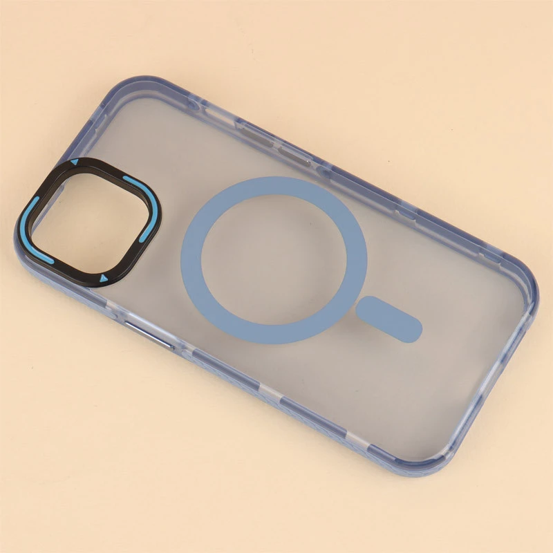قاب PC شفاف دور طرحدار مگ سیف iPhone 13 / 14