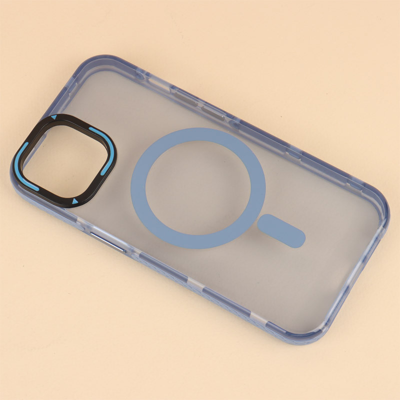 قاب PC شفاف دور طرحدار مگ سیف iPhone 13 / 14