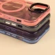 قاب PC شفاف دور طرحدار مگ سیف iPhone 13 / 14