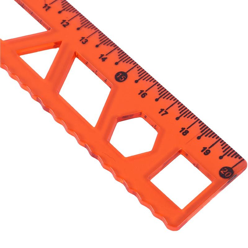 خط کش شابلون دار ژله ای Unik 20cm