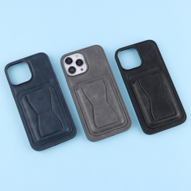 قاب PC چرمی جاکارتی هولدردار iPhone 13 Pro Max