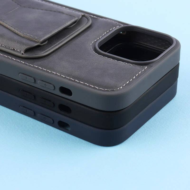 قاب PC چرمی جاکارتی هولدردار iPhone 13 Pro Max