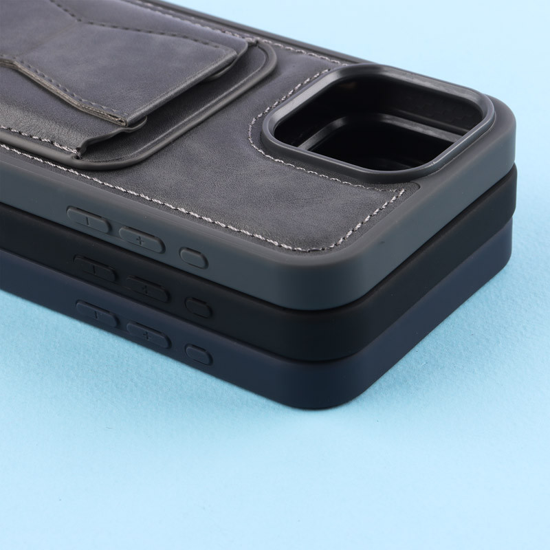 قاب PC چرمی جاکارتی هولدردار iPhone 15 Pro Max