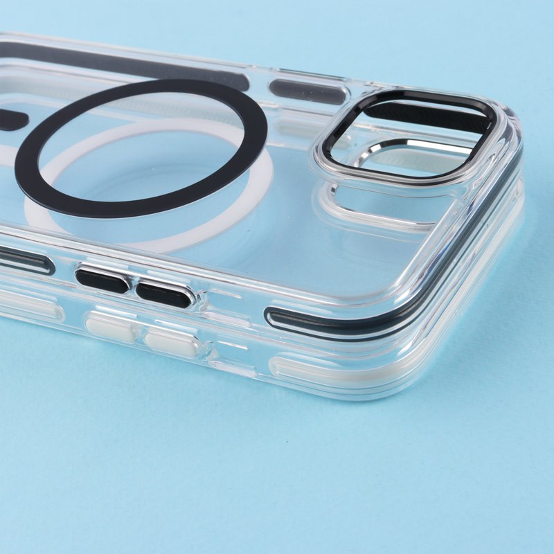 قاب ژله ای مگ سیف Joyporodo شفاف دور رنگی iPhone 13