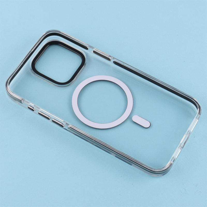 قاب ژله ای مگ سیف Joyporodo شفاف دور رنگی iPhone 15 Pro Max