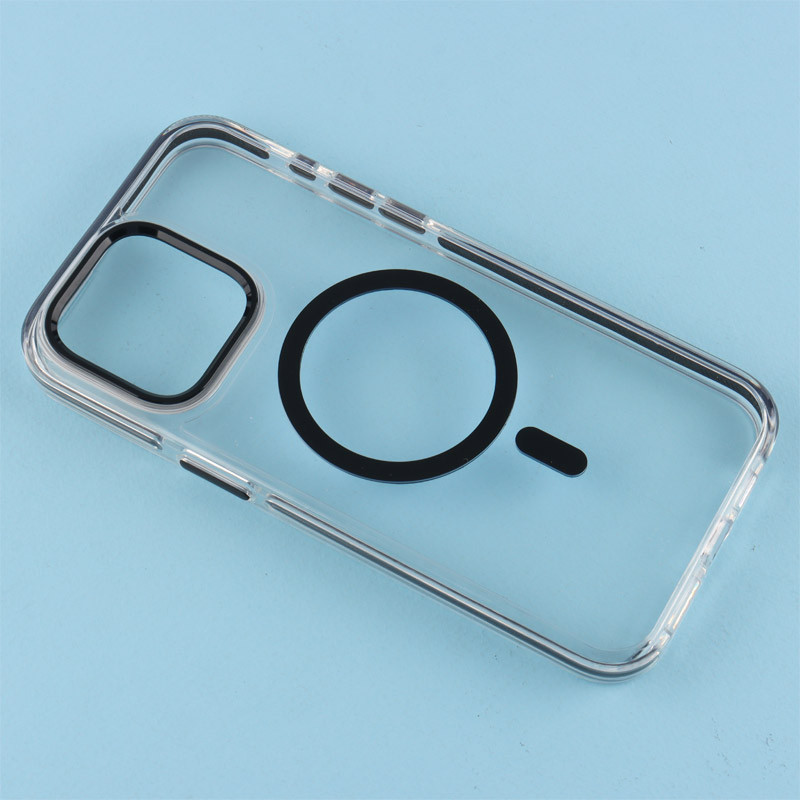 قاب ژله ای مگ سیف Joyporodo شفاف دور رنگی iPhone 15 Pro Max