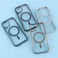 قاب طرح تیتانیوم شفاف Joyporodo مگ سیف iPhone 13 / 14
