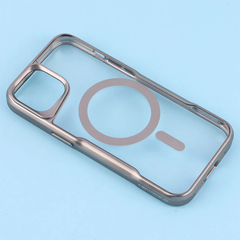 قاب طرح تیتانیوم شفاف Joyporodo مگ سیف iPhone 13 / 14