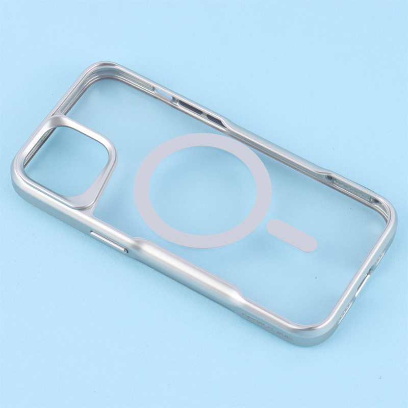 قاب طرح تیتانیوم شفاف Joyporodo مگ سیف iPhone 13 / 14