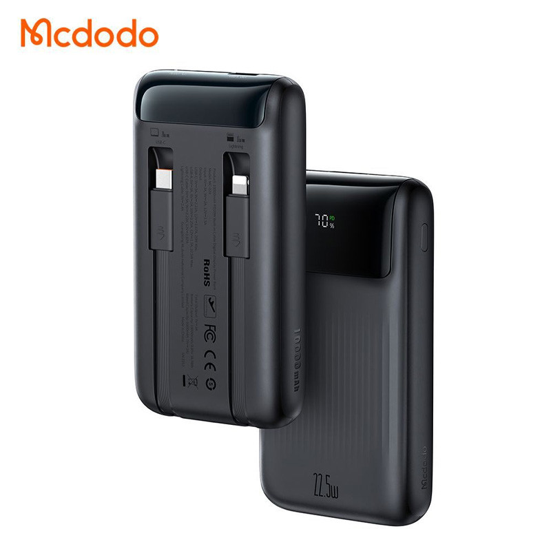 پاور بانک فست شارژ مک دودو MC-024 QC4.0 PD3.0 22.5W ظرفیت 10000 میلی آمپر ساعت
