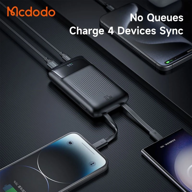 پاور بانک فست شارژ مک دودو MC-024 QC4.0 PD3.0 22.5W ظرفیت 10000 میلی آمپر ساعت