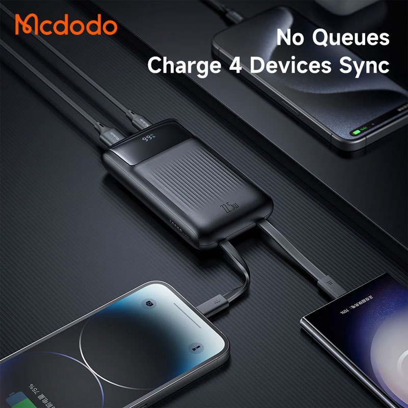 پاور بانک فست شارژ مک دودو MC-024 QC4.0 PD3.0 22.5W ظرفیت 10000 میلی آمپر ساعت