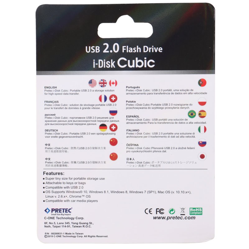فلش 16 گیگ پرتک Pretec i-Disk Cubic