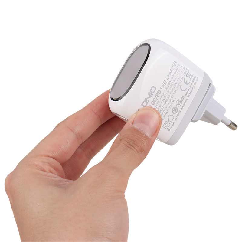 شارژر دیواری فست شارژ Ldnio A2522C 2Port 4.5A QC3.0 PD 30W + کابل تایپ سی