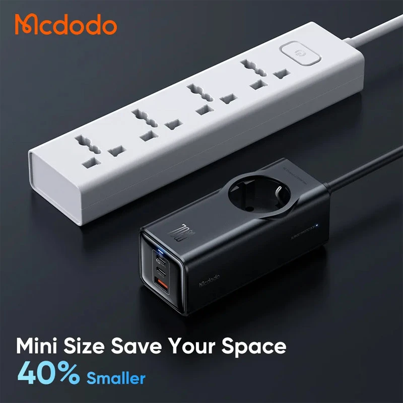 چند راهی 1 خانه برق مک دودو Mcdodo CH-462 با کابل 1.5 متری + شارژر USB و Type-C