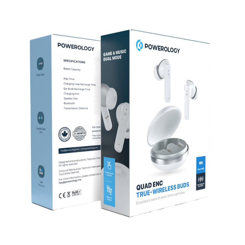 هندزفری بلوتوث دوتایی Powerology PWLAU006 TWS