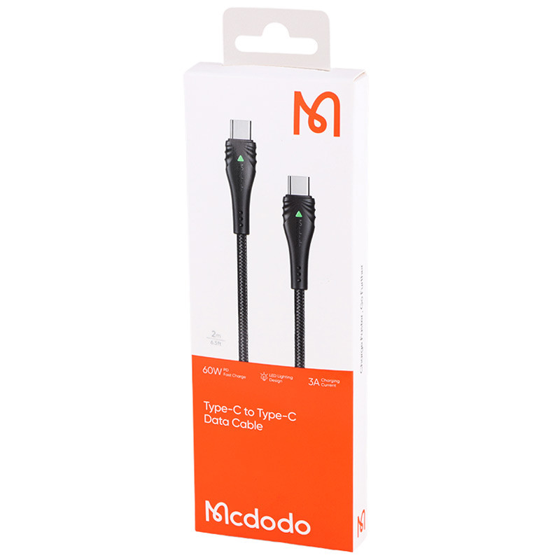 کابل تبدیل فست شارژ Mcdodo CA-6661 Type-C to Type-C 3A PD 60W 2m
