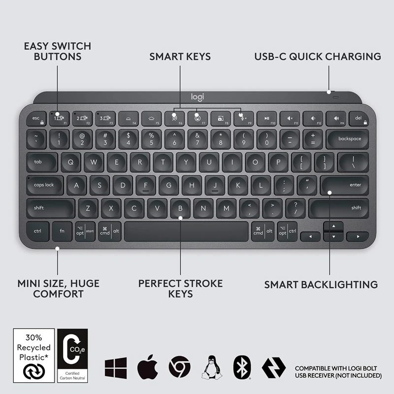 کیبورد بی سیم لاجیتک Master MX Keys Mini