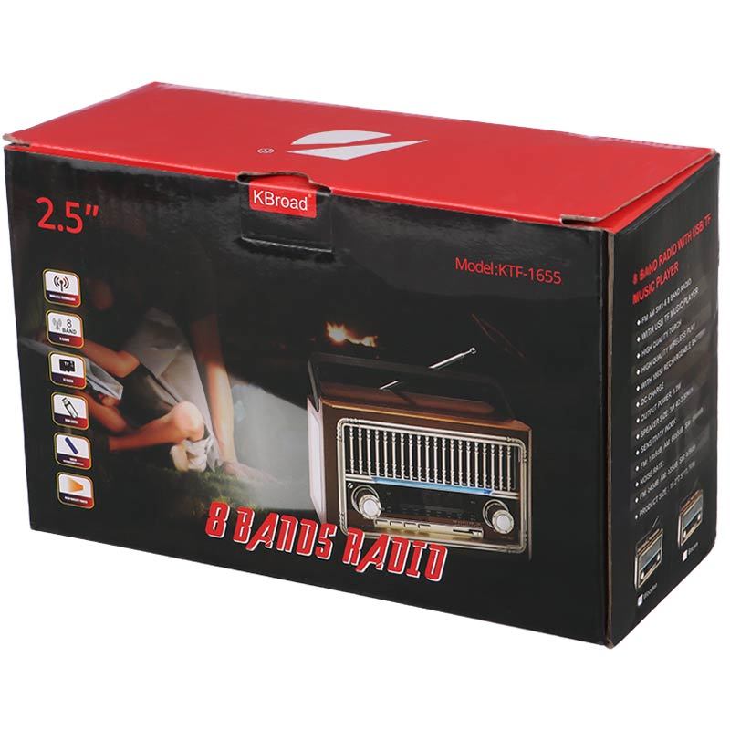 رادیو اسپیکر بلوتوثی رم و فلش خور KBroad KTF-1655