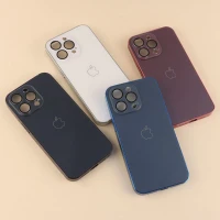 قاب براق Glass Case محافظ لنزدار iPhone 15 Pro Max