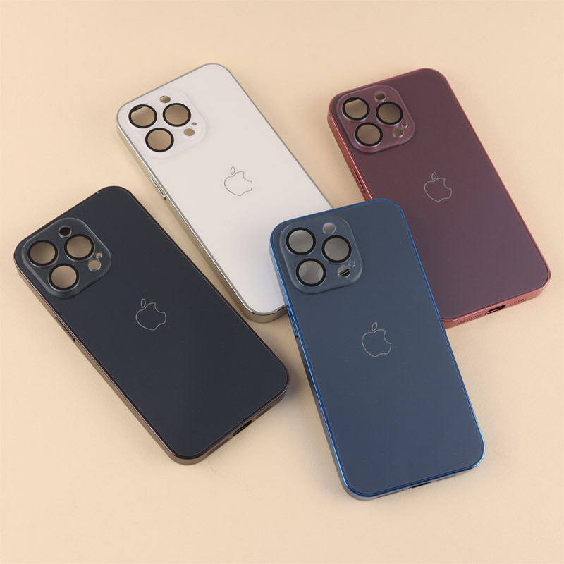 قاب براق Glass Case محافظ لنزدار iPhone 15 Pro Max