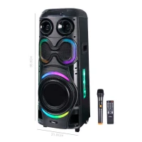 اسپیکر چمدانی بلوتوثی رم و فلش خور Vanmaax MAX-1205 + میکروفون و ریموت کنترل