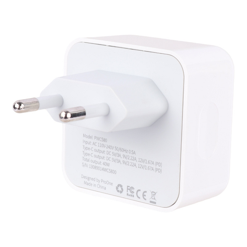 شارژر دیواری 20 وات پرووان PWC580 PD 3A