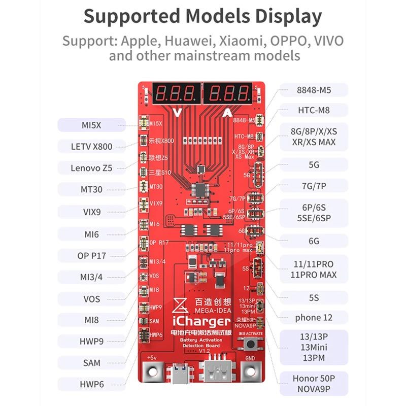 کیت شوک باتری اندروید و آیفون Qianli Mega-Idea iCharger V3.0