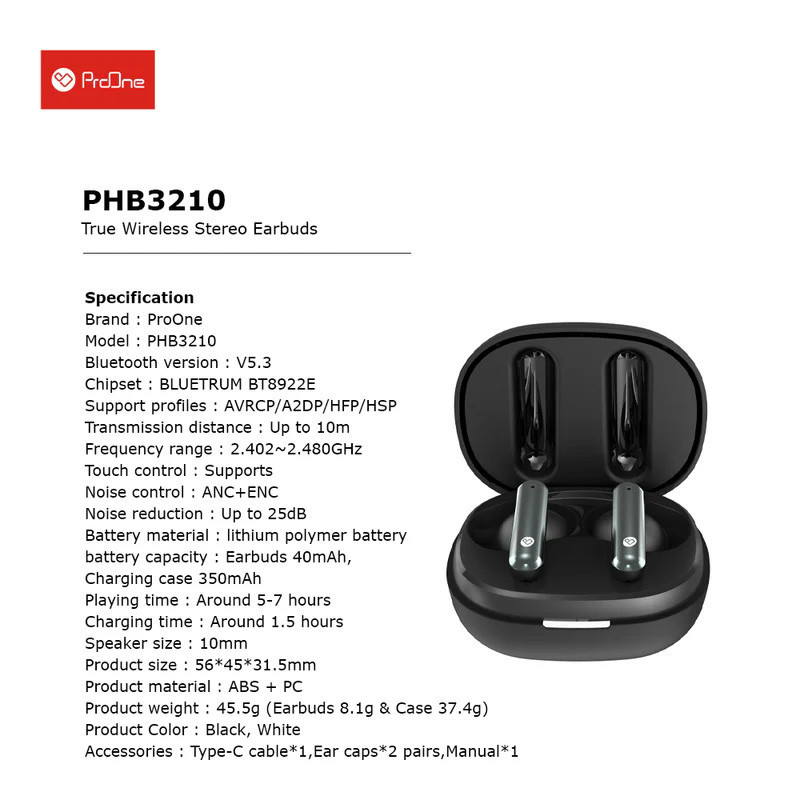 هندزفری بلوتوثی پرووان PHB3210