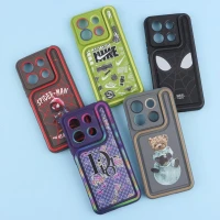 قاب سولید طرح دار دو رنگ محافظ لنزدار Xiaomi Poco X6