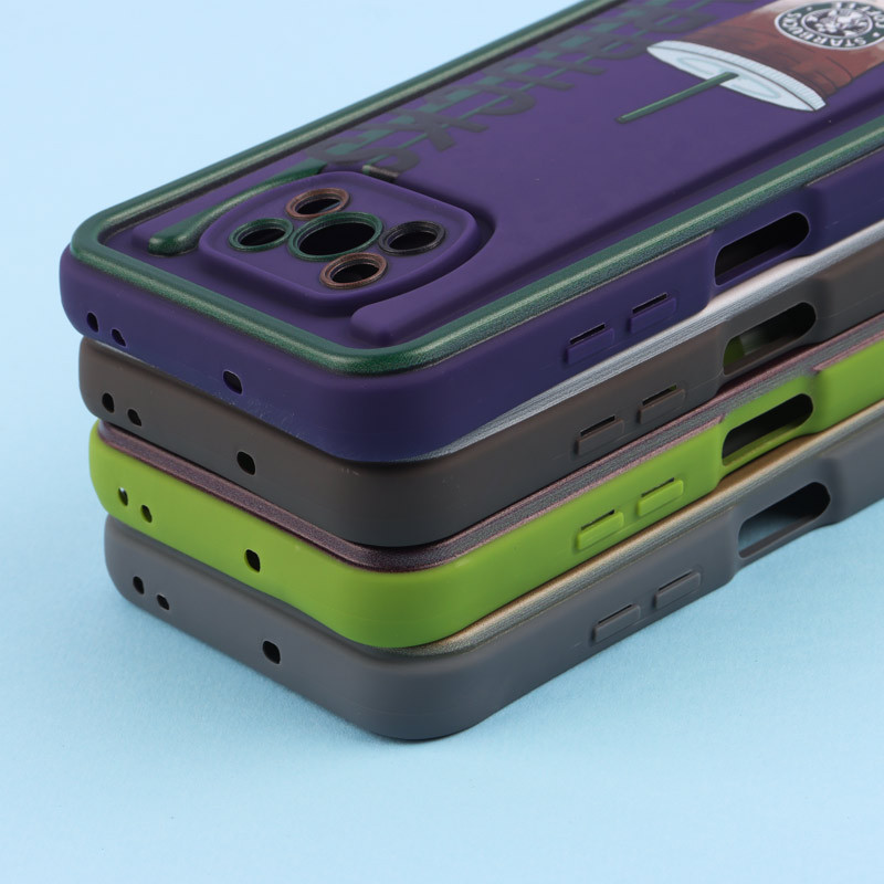 قاب سولید طرح دار دو رنگ محافظ لنزدار Xiaomi Poco X3 / X3 NFC / X3 pro