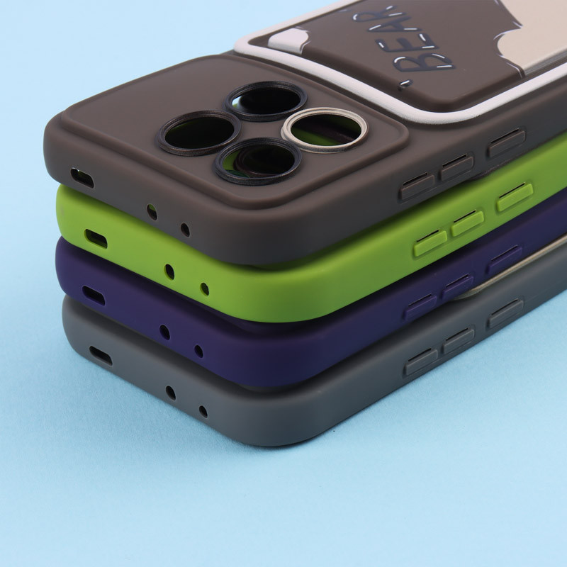 قاب سولید طرح دار دو رنگ محافظ لنزدار Xiaomi Poco X6 Pro