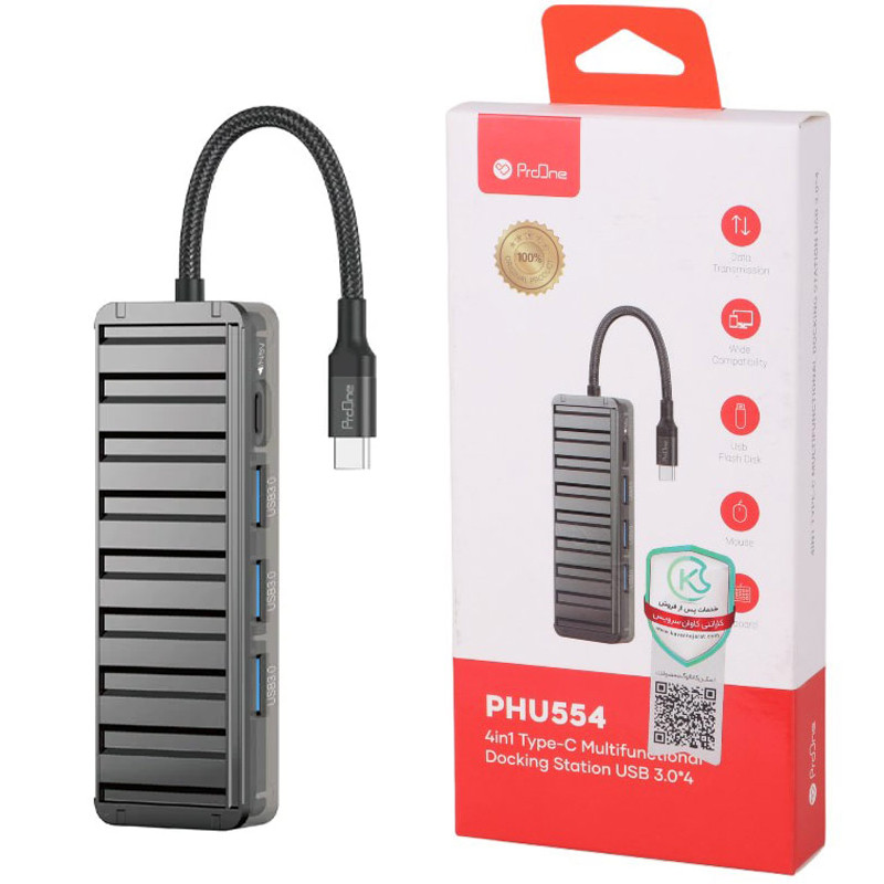 هاب ProOne PHU554 Type-C USB3.0 4Port