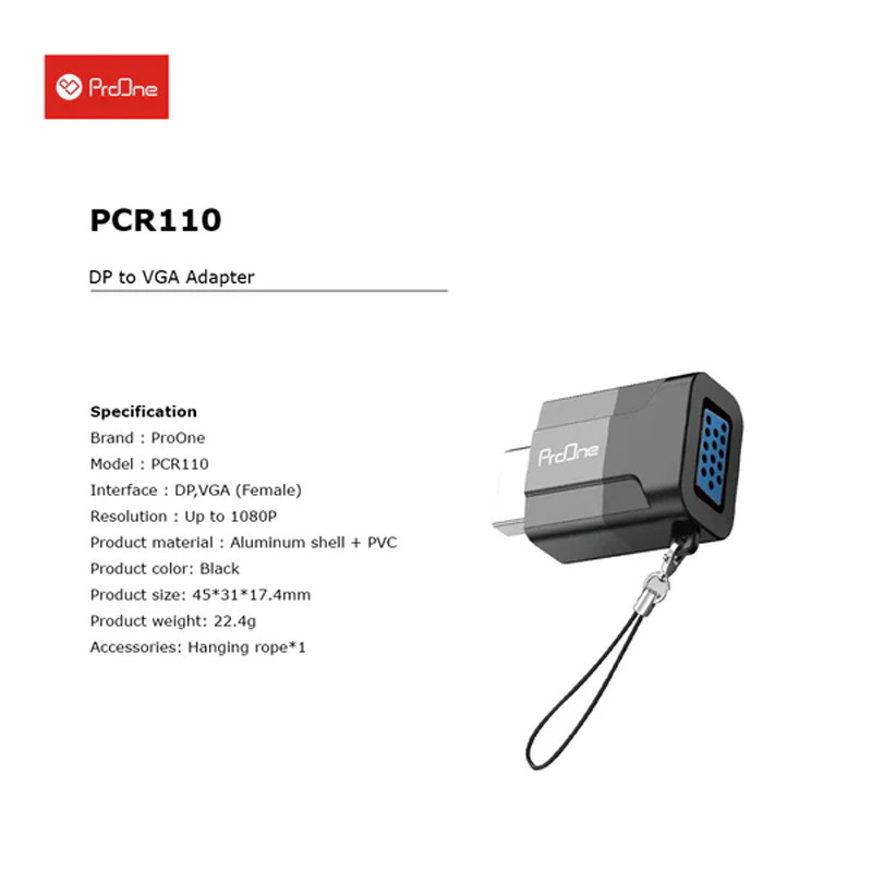 تبدیل ProOne PCR110 Display to VGA