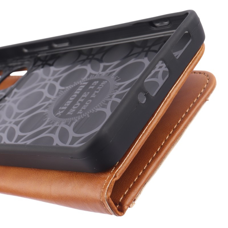 کیف چرمی مگنتی محافظ لنزدار Xiaomi Redmi Note 13 Pro Plus