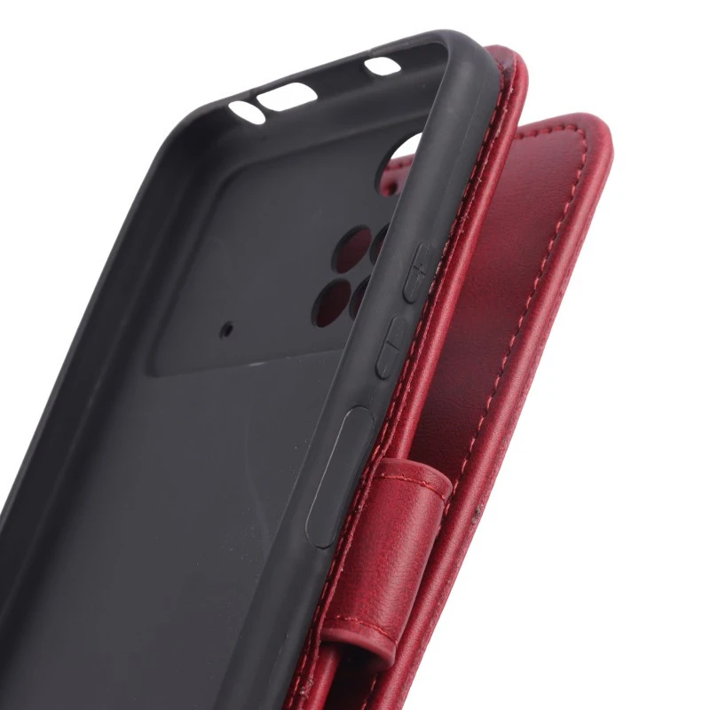 کیف چرمی مگنتی محافظ لنزدار Xiaomi Poco M4 Pro 4G