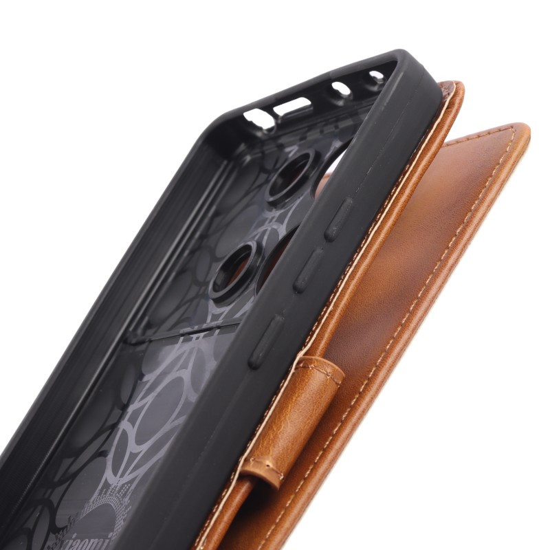 کیف چرمی مگنتی محافظ لنزدار Xiaomi Redmi Note 13 Pro 4G / Poco M6 Pro 4G