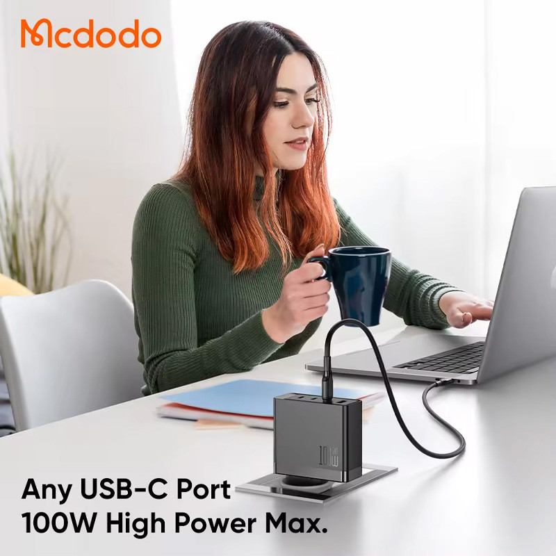 کلگی فست شارژ Mcdodo CH-514 GAN 4Port 5A QC3.0 PD3.0 100W