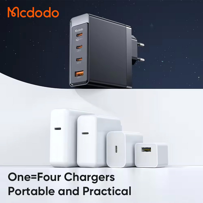 کلگی فست شارژ Mcdodo CH-514 GAN 4Port 5A QC3.0 PD3.0 100W