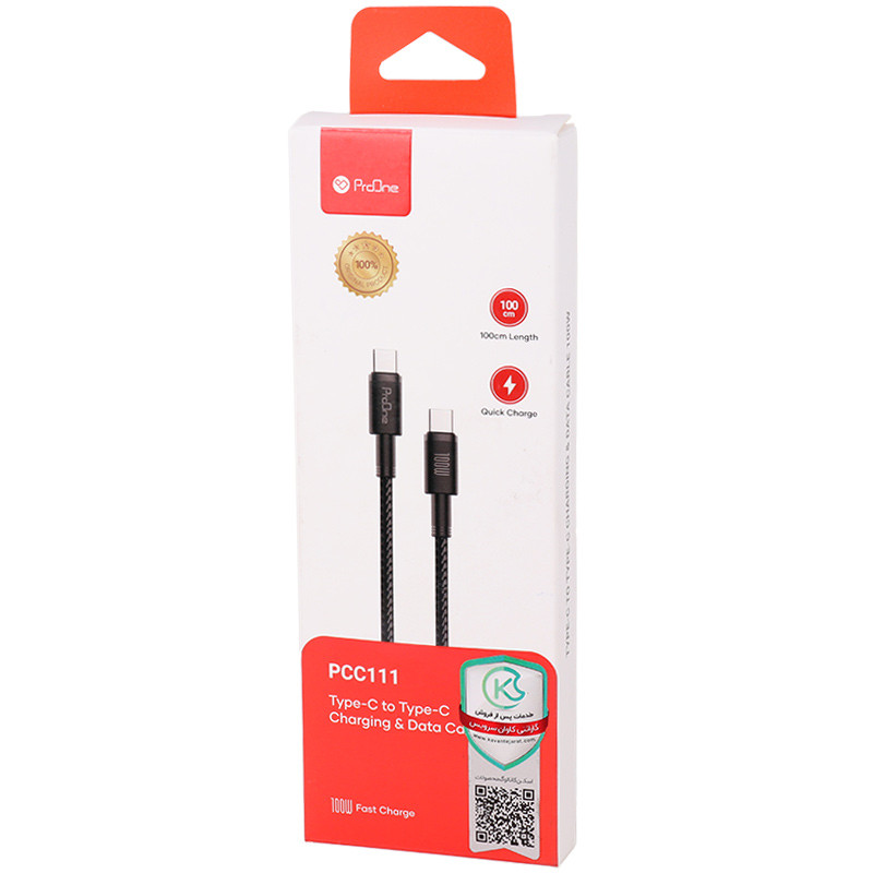 کابل تبدیل فست شارژ ProOne PCC111 Type-C To Type-C PD 100W 1m