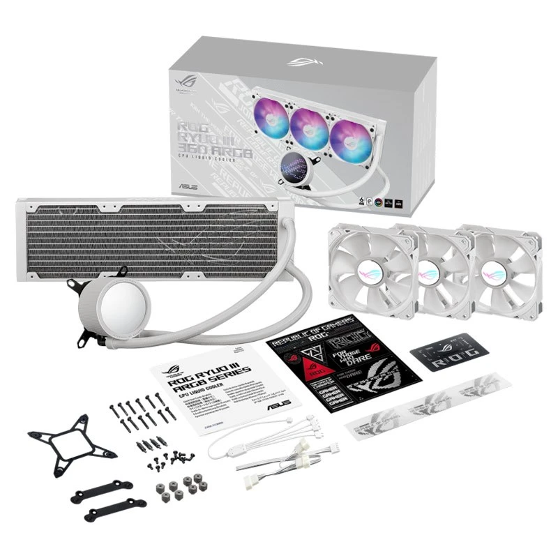 فن خنک کننده CPU ایسوس Asus Rog Ryuo III 360 ARGB White Edition