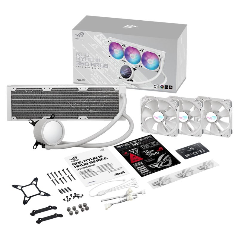 فن خنک کننده CPU ایسوس Asus Rog Ryuo III 360 ARGB White Edition